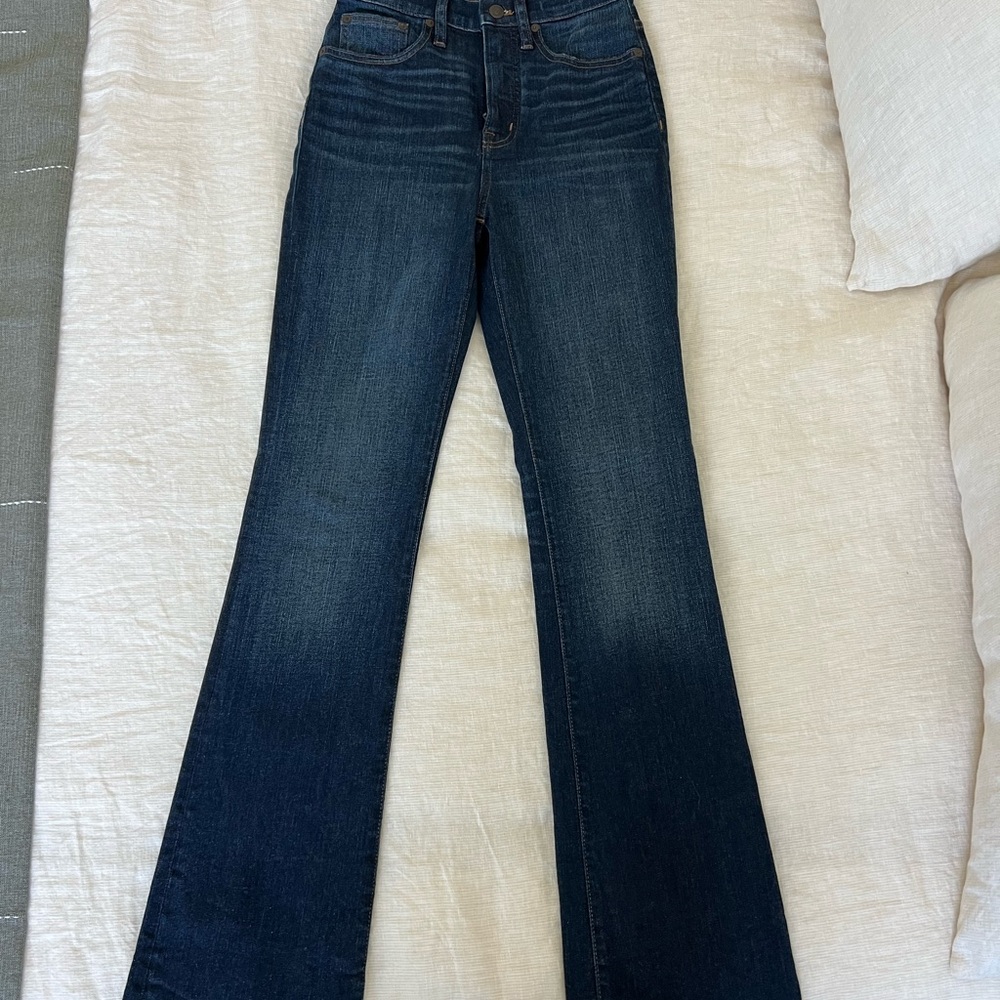 Madewell Blue Flare Wide Leg Jeans